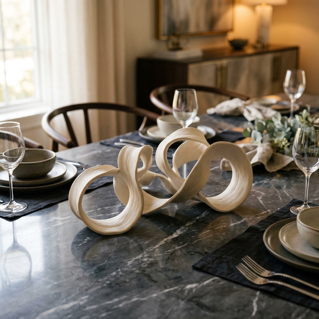 Sculptural Ribbon Centerpiece